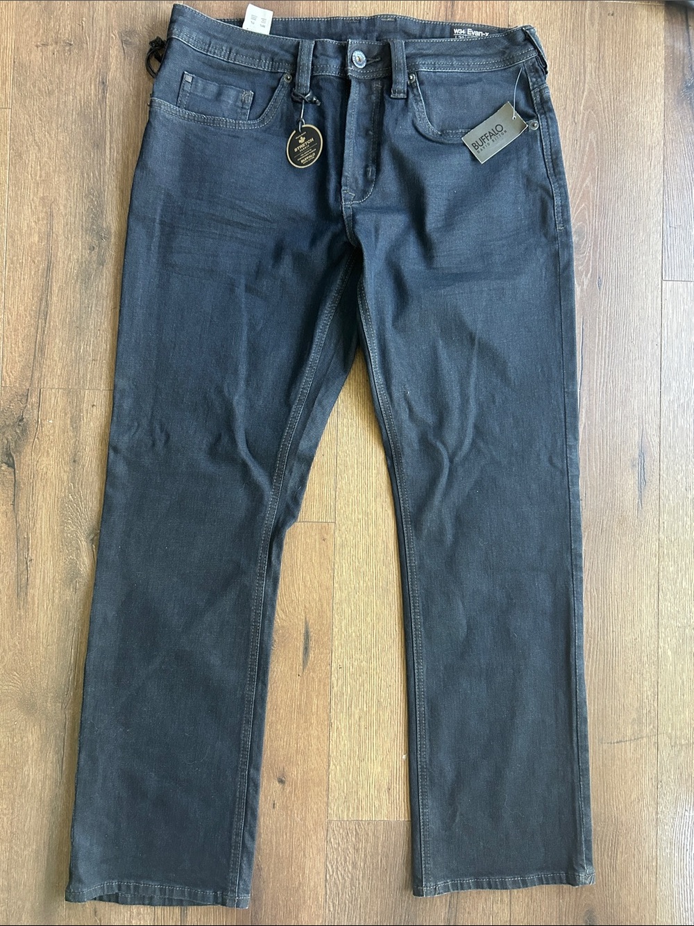 Buffalo David Bitton Men’s Straight Jeans - Black !! 34x30